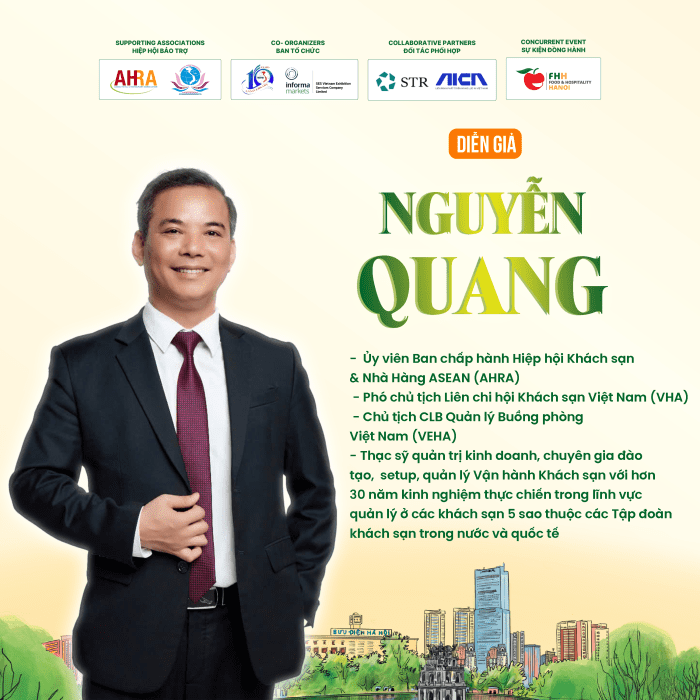 HỘI THẢO: THỰC TRẠNG KINH DOANH KHÁCH SẠN 2024 & XU HƯỚNG 2025ỨNG DỤNG AI – CHÌA KHÓA THÀNH CÔNG TRONG VẬN HÀNH KHÁCH SẠN NĂM 2025